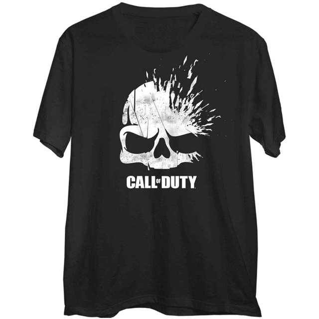 Camiseta negra Call of Duty WWII Black Crew Neck Star Soldiers Tee