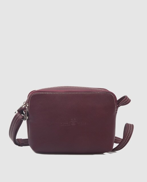 burgundy leather crossbody bag