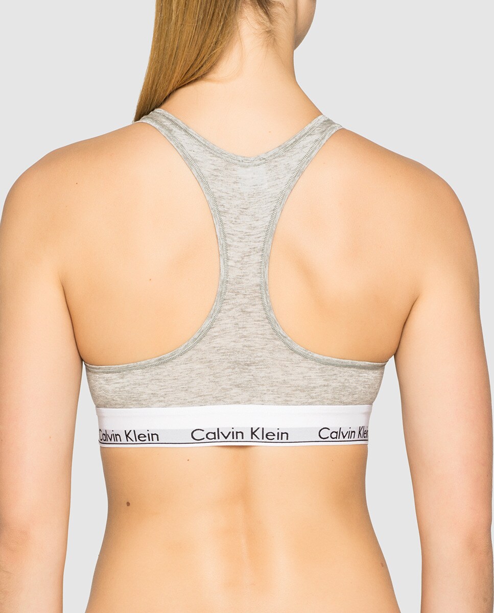 Soutien desportivo de mulher Calvin Klein tipo top sem aro Cinzento-2