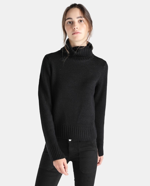 womens black turtleneck sweater