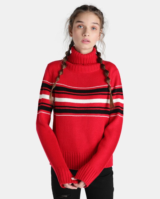 red turtleneck sweater women's