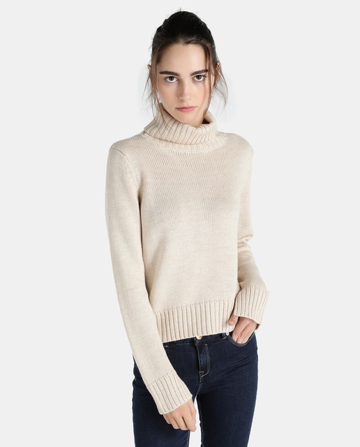 beige turtleneck sweater