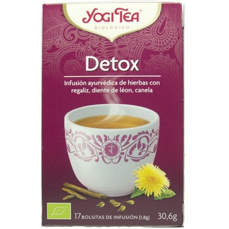 Yogi Tea Infusão de Ervas Detox Biológica embalagem 17 unidades