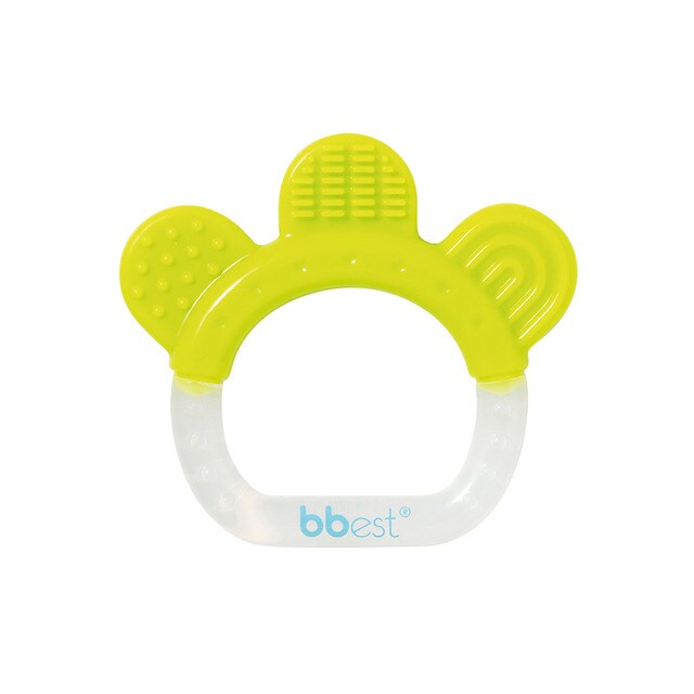 Anneau de dentition 3 textures vert/blanc bbest