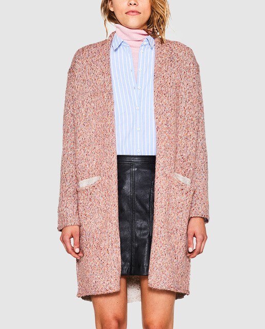 Deux Esprit Veste Mode El Maille Poches Longue En · Femme wvXBqIXr