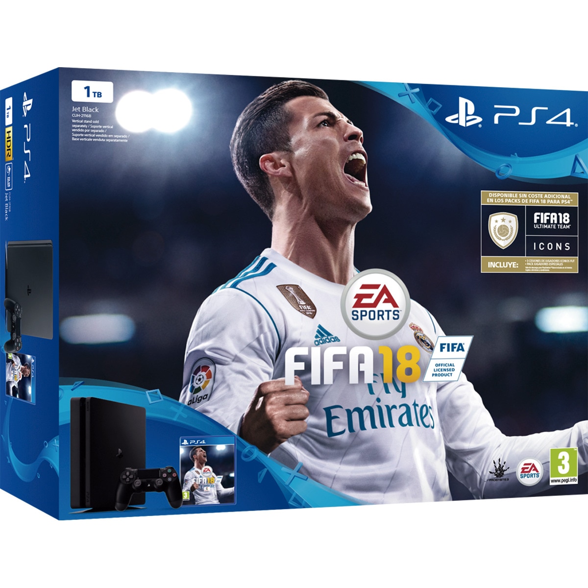 Consola PS4 Slim de 1TB + FIFA 18 + PS PLUS 14 días