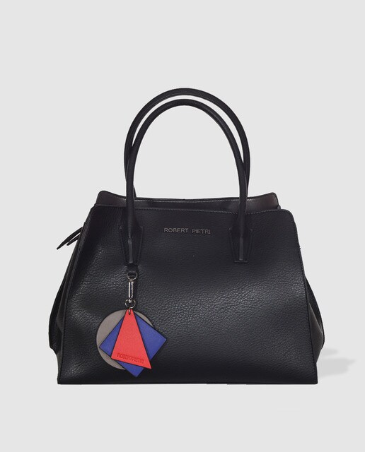 Robert Pietri Fashion El Corte Inglés Small Black Handbag With Geometric Pendant