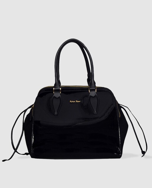 Handbags Robert Pietri Accessories Fashion El Corte Inglés Black Faux Patent Leather Bowling Bag