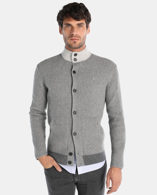 lacoste grey cardigan