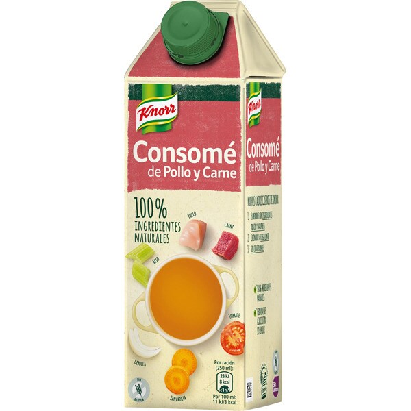 consomé de pollo y carne 100 ingredientes naturales envase 750 ml