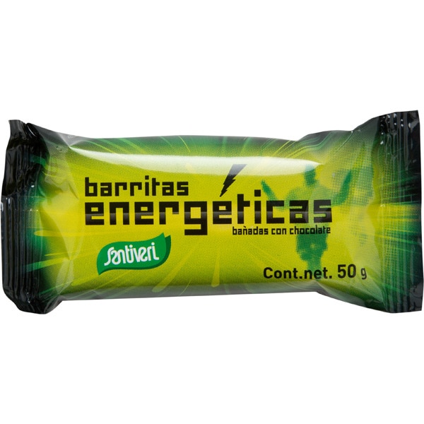 SANTIVERI barritas energéticas bañadas en chocolate envase 50 g