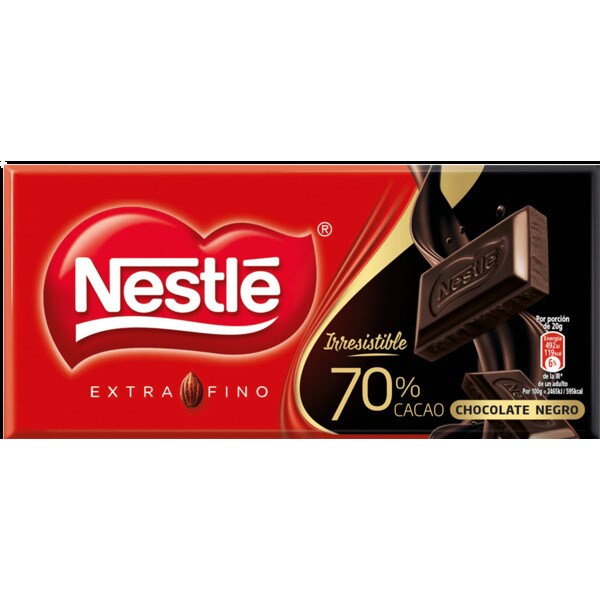 Chocolate Preto 70 Cacau embalagem 120 g · Nestlé Extrafino