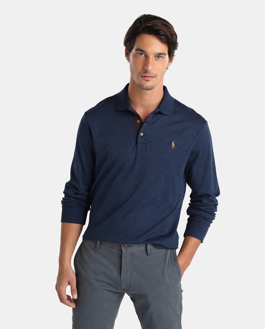 long sleeve pima cotton polo shirts