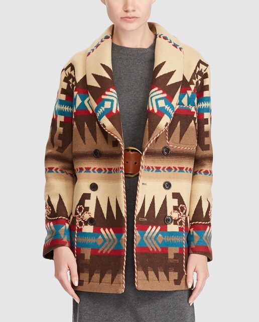 tribal print coat