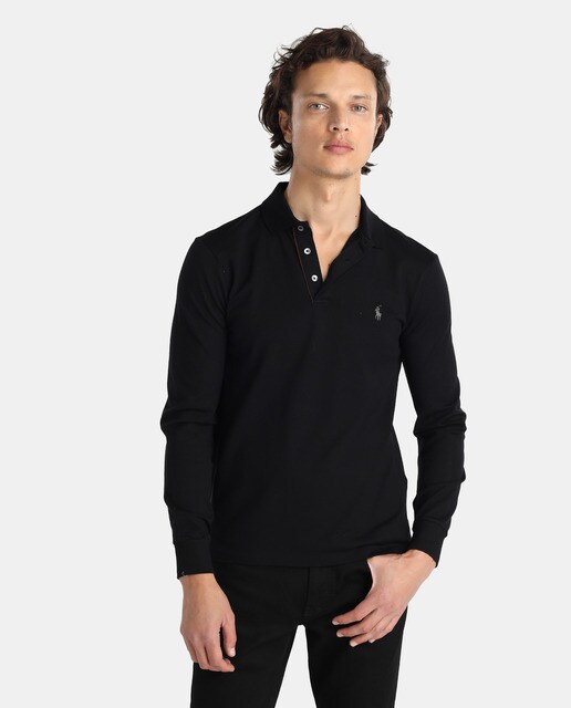 ralph lauren black slim fit shirt