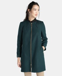 manteau femme bleu canard