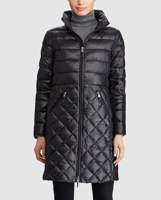 ralph lauren long black puffer coat