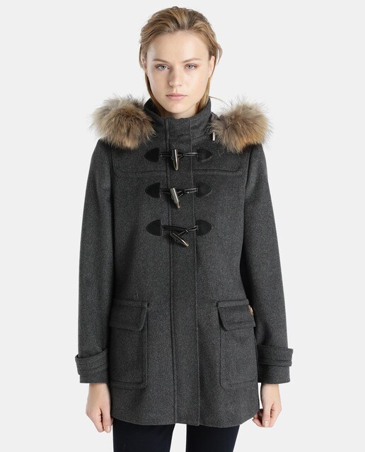 duffle coat femme capuche fourrure