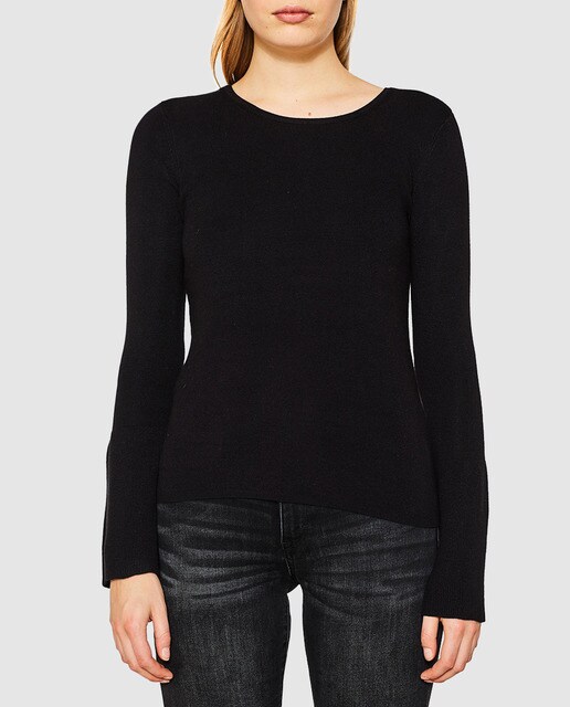 plain black sweater women's