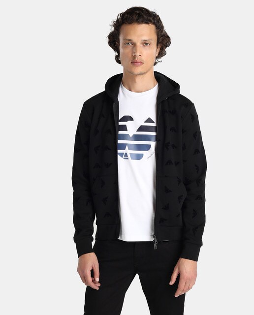 · Sport Noire Veste Mode À Capuche Homme Armani Jeans Cqq01w