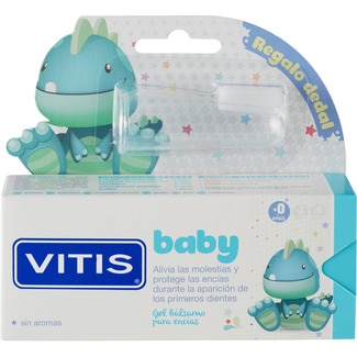 VITIS Baby Balsamgel für das Zahnfleisch neutraler Geschmack Rohr 30 ml mit Silikon-Fingerhut als Geschenk
