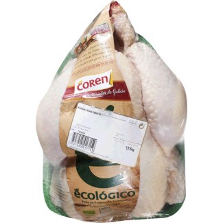Coren Del Valle Frango Inteiro Biológico Peso Aproximado por cuvete 1,4 kg