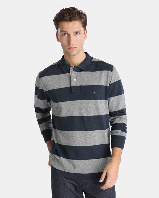 tommy hilfiger men's striped polo t shirt