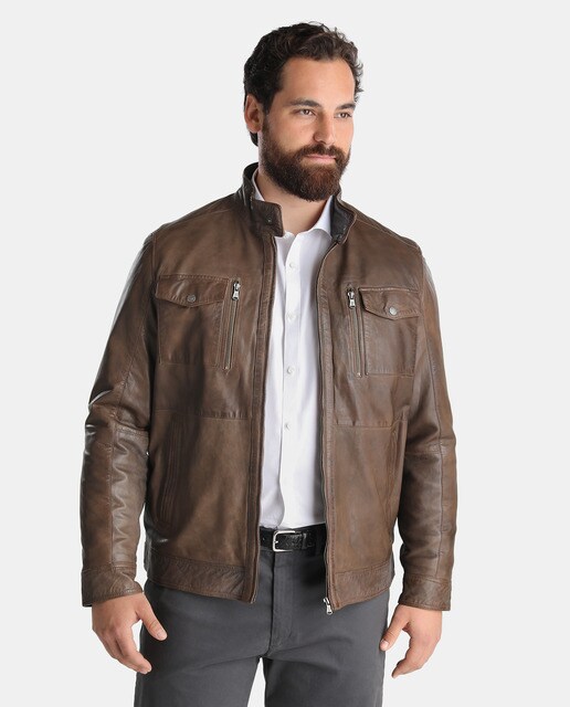 Dustin Big And Tall Men S Brown Nappa Leather Jacket Dustin Big And Tall Men S Brown Nappa Leather Jacket