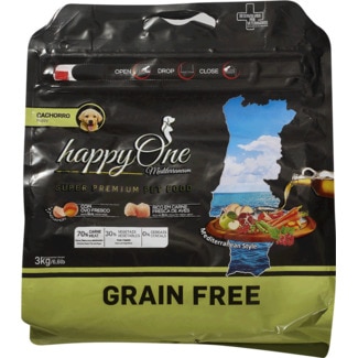 happyOne Ração para Cão Puppy Mediterrâneo sem Glúten embalagem 3 kg