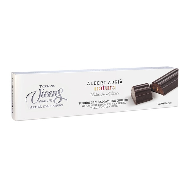 Turrón de chocolate con churros Albert Adrià Natura Vicens