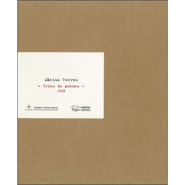 Màrius torres. Tries de poemes, 1938 (Tapa blanda)