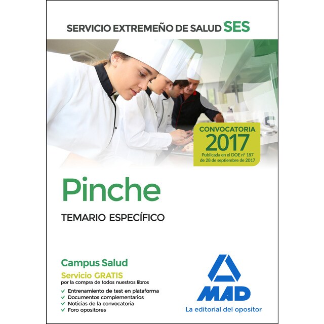 Cocinero del servicio extremeño de salud (ses)