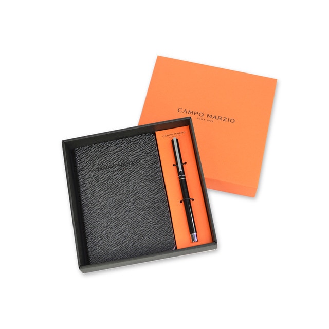 Set Libreta y Roller 11X16  Campo Marzio Negro
