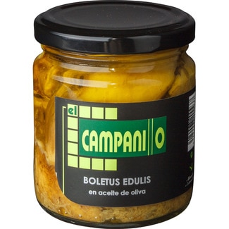 EL CAMPANILLO boletus edulis en aceite de oliva tarro 150 g neto escurrido