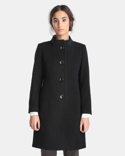 Manteau En Drap Femme Petite Noir Mode El Corte Ingles