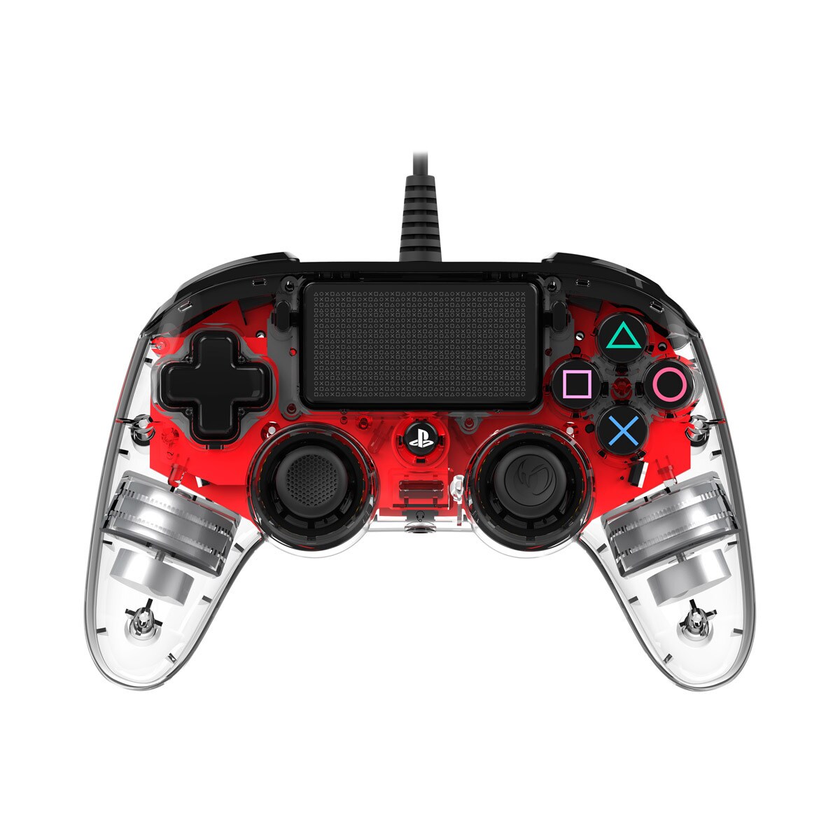 Comando Wired Compact Controller Iluminado Vermelho Transparente - PlayStation 4 2