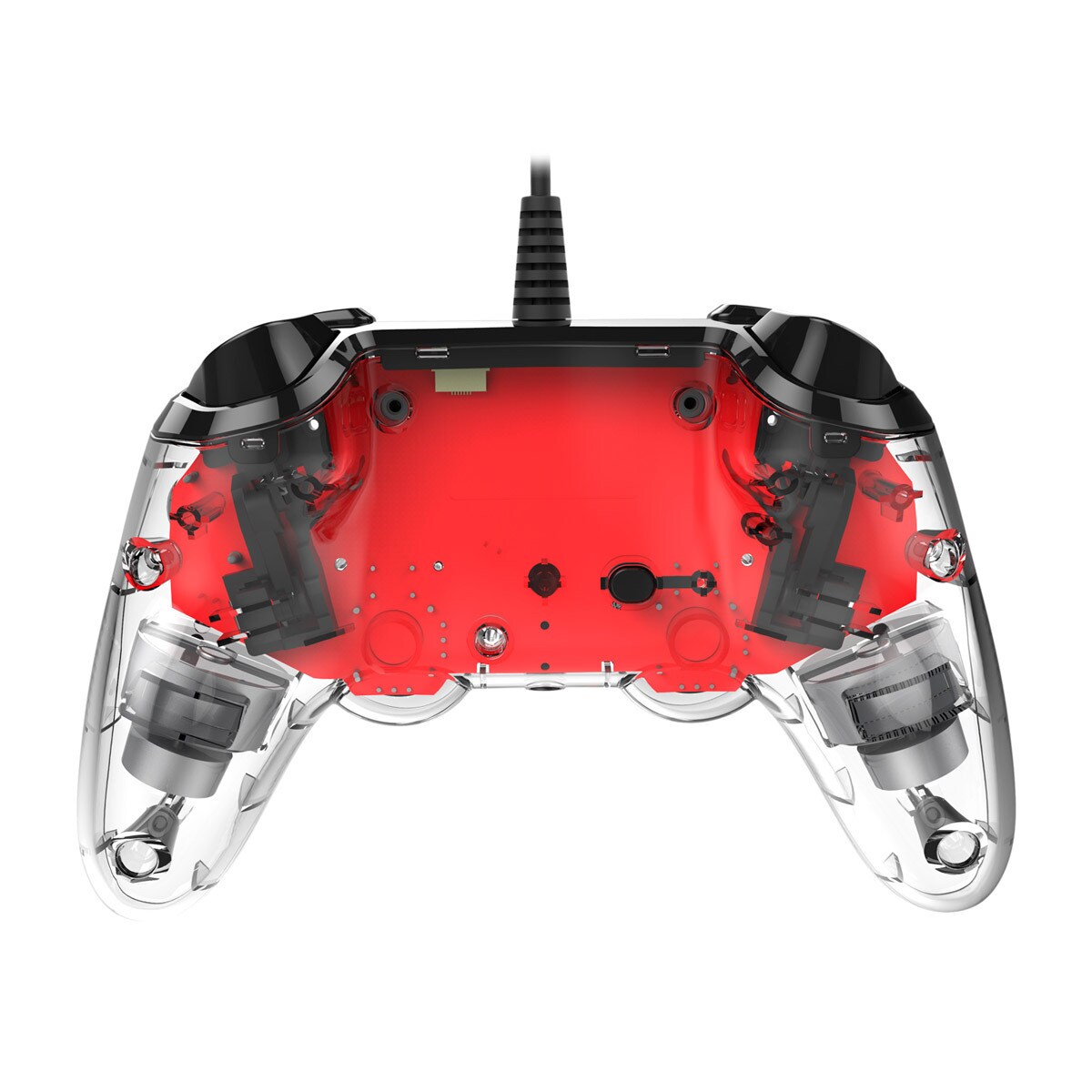 Comando Wired Compact Controller Iluminado Vermelho Transparente - PlayStation 4 4