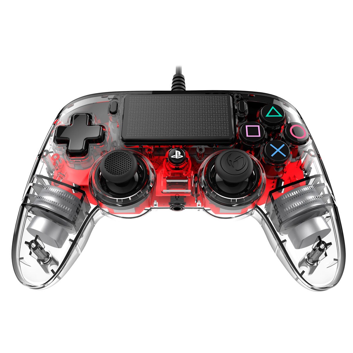 Comando Wired Compact Controller Iluminado Vermelho Transparente - PlayStation 4 6