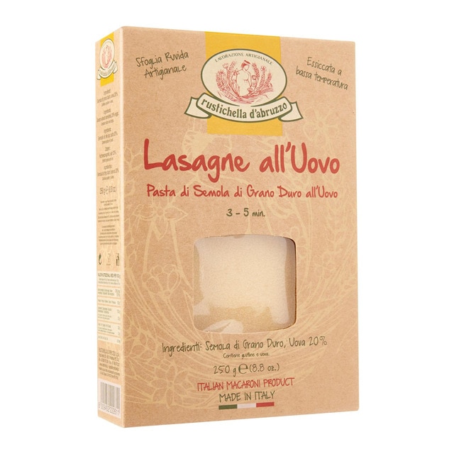Pâtes italiennes, lasagnes Rustichella d'Abruzzo