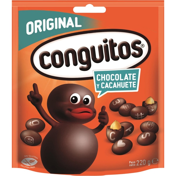 Original cacahuetes recubiertos chocolate con leche y sin gluten 220 g · CONGUITOS · Supermercado Corte