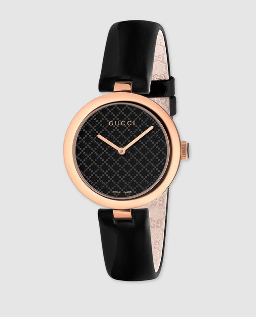 Reloj de mujer Gucci Diamantissima YA141401 de piel negro
