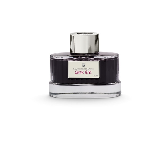 Tintero de Vidrio de 75 ml Graf von Faber Castell Rosa Eléctrico.