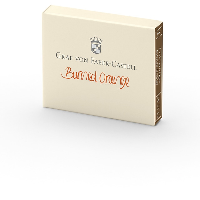 Caja con 6 Cartuchos de Tinta Graf von Faber-Castell Naranja.