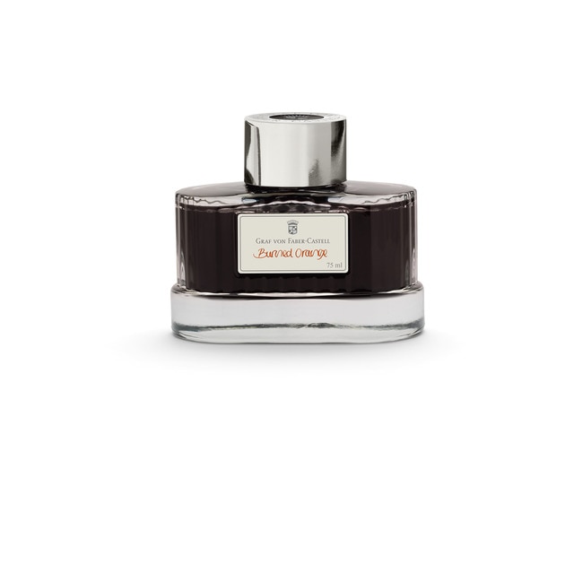 Tintero de Vidrio de 75 ml Graf von Faber-Castell Naranja.