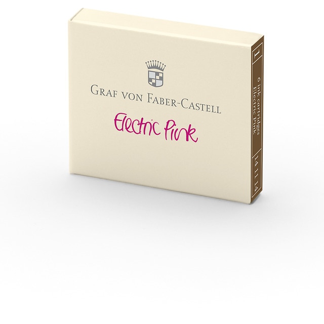 Caja con 6 Cartuchos de Tinta Graf von Faber Castell Rosa Eléctrico.