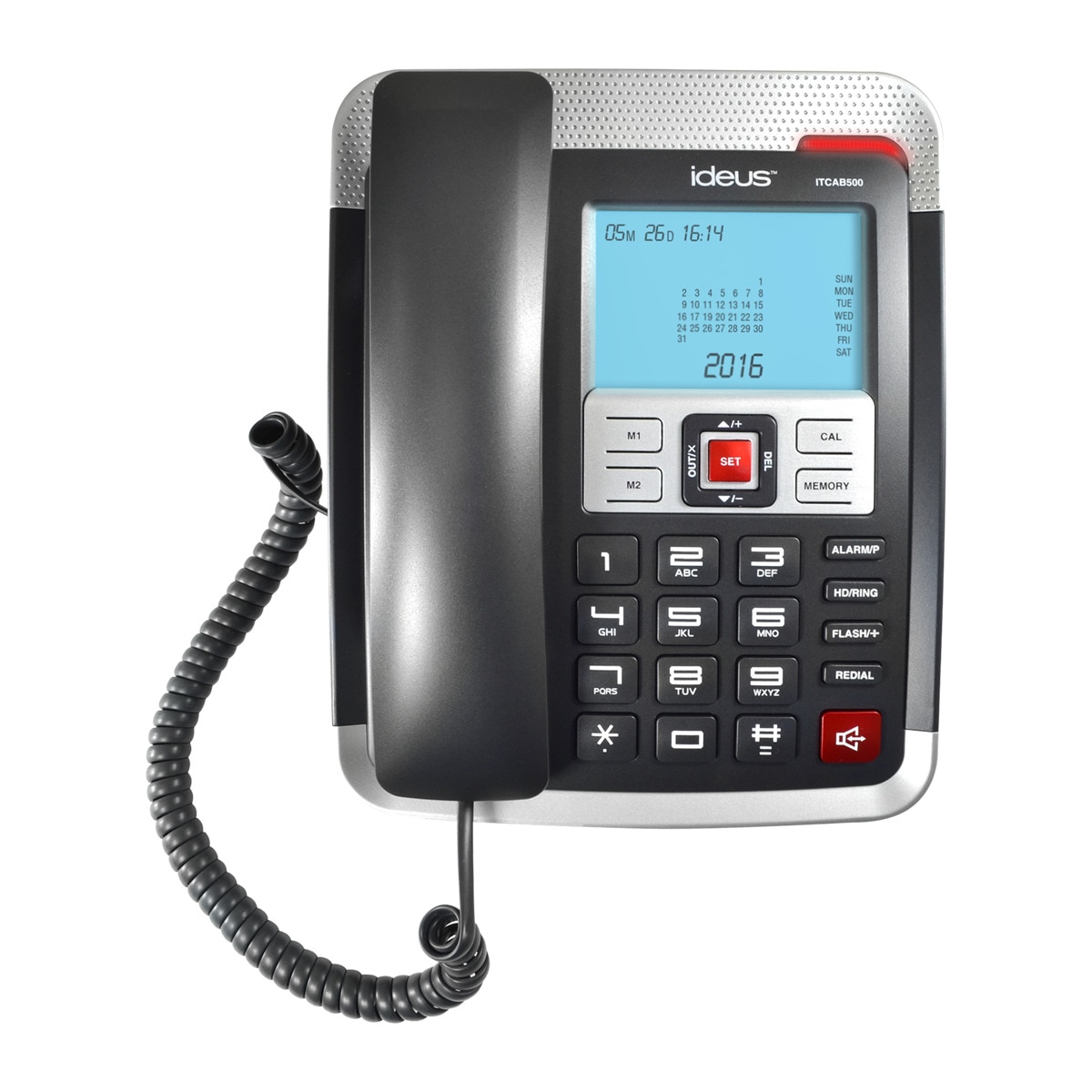 Teléfono de sobremesa Ideus ITCAB500 con pantalla LCD · Telefonía · La