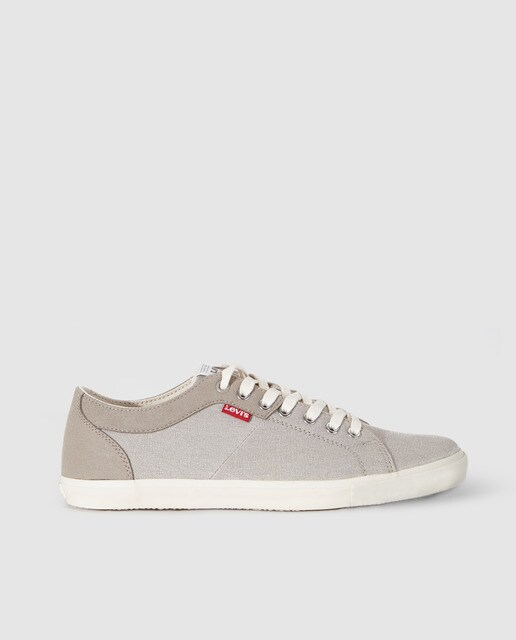 Zapatillas De Lona De Hombre Levis De Color Beige Con
