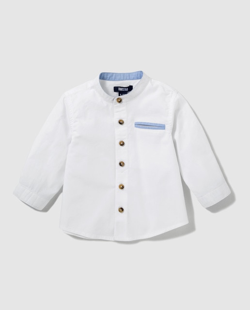 baby boy white collared shirt
