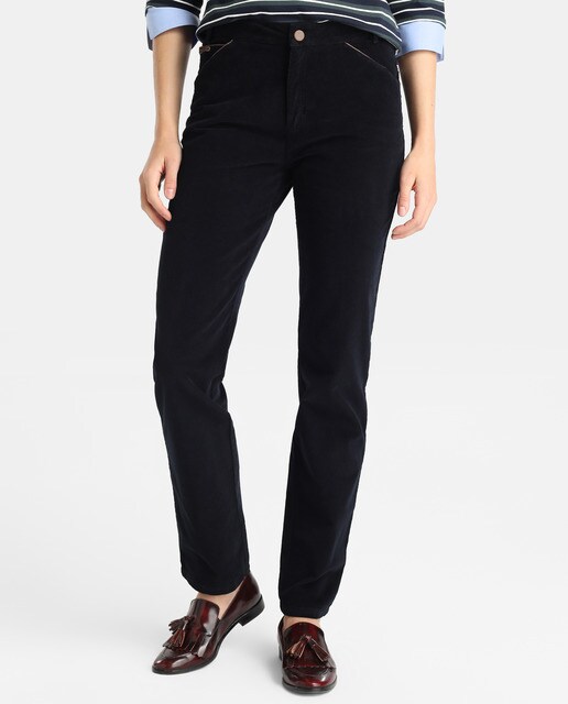 womens navy corduroy trousers