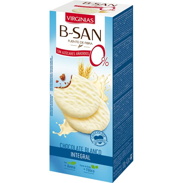 Comprar B-San Galletas Integrales Con Chocolate Blanco Sin Azúcar ...